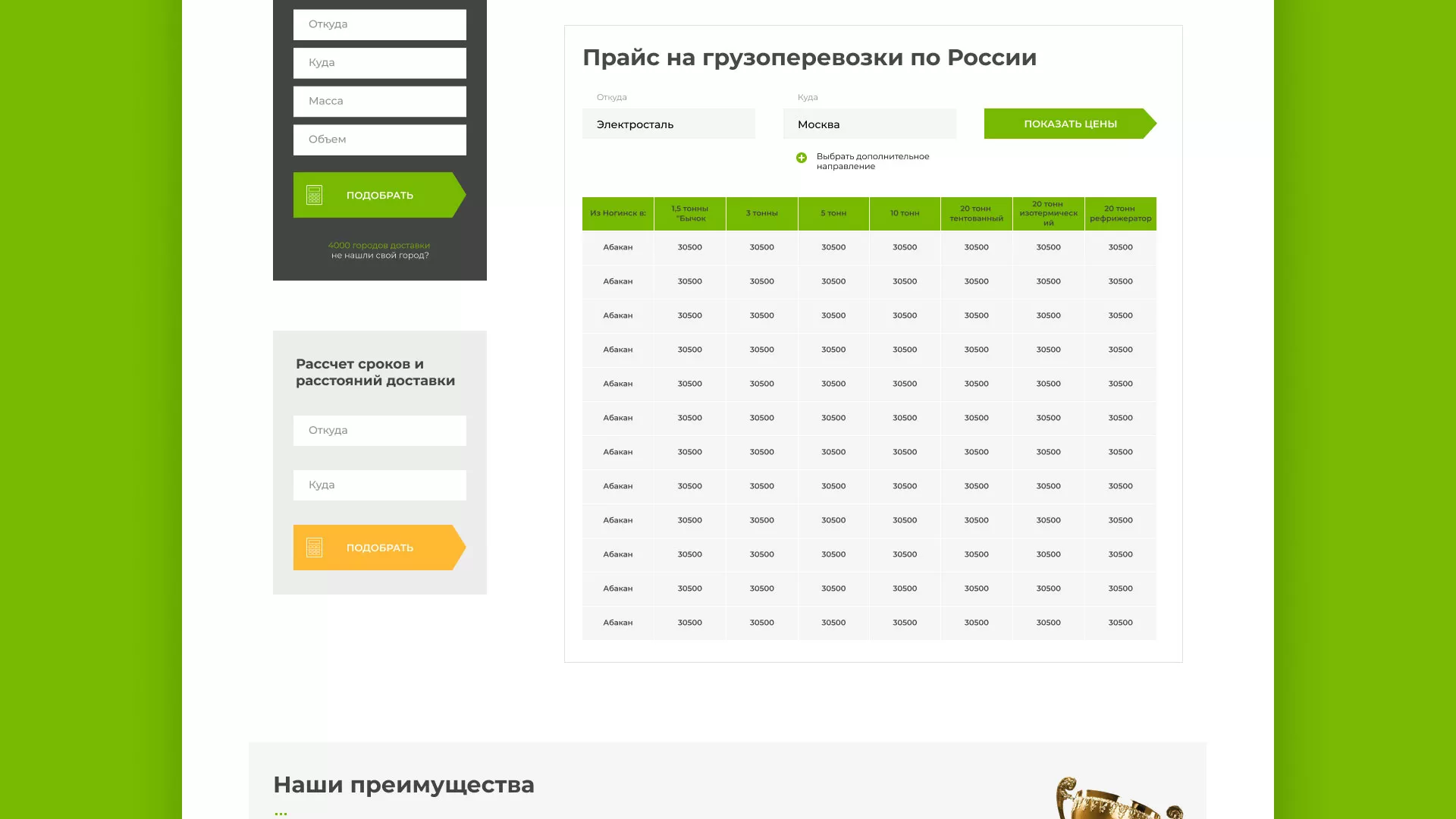 Разработка логотипа и сайта компании «Инком-Логистика» в Пестово